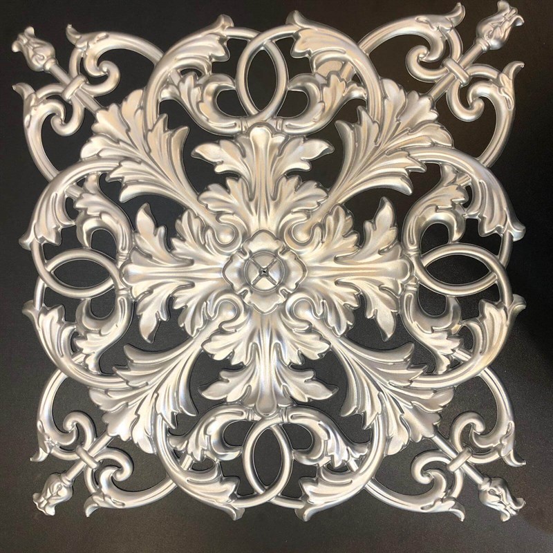 İşlemeli Gümüş Motifi 40cm l Dekonil Dekoratif Tavan ve Duvar Motifleri