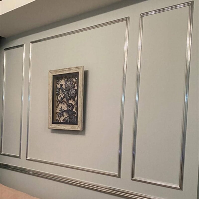 Kanuni Varaklı Silver Duvar Bordürü 6cm