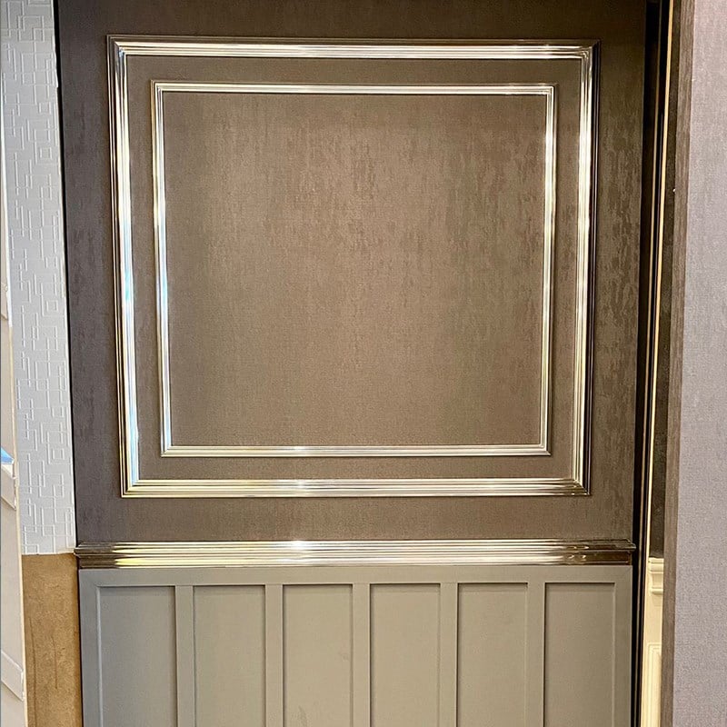 Kanuni Varaklı Silver Duvar Bordürü 6cm