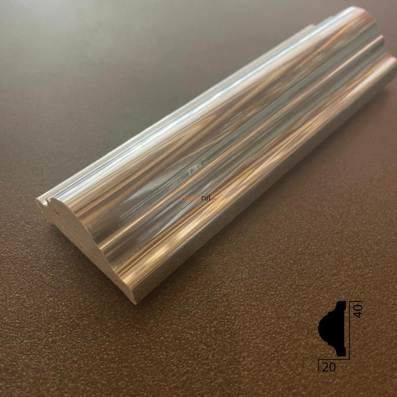 Kanuni Varaklı Silver Duvar Çıtası 4cm