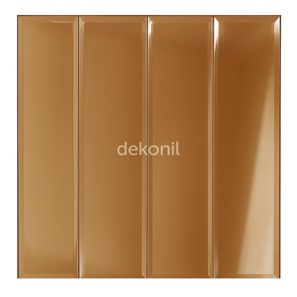 Kendinden Yapışkanlı Karo Ayna Çubuk Bronz 30*30 cm