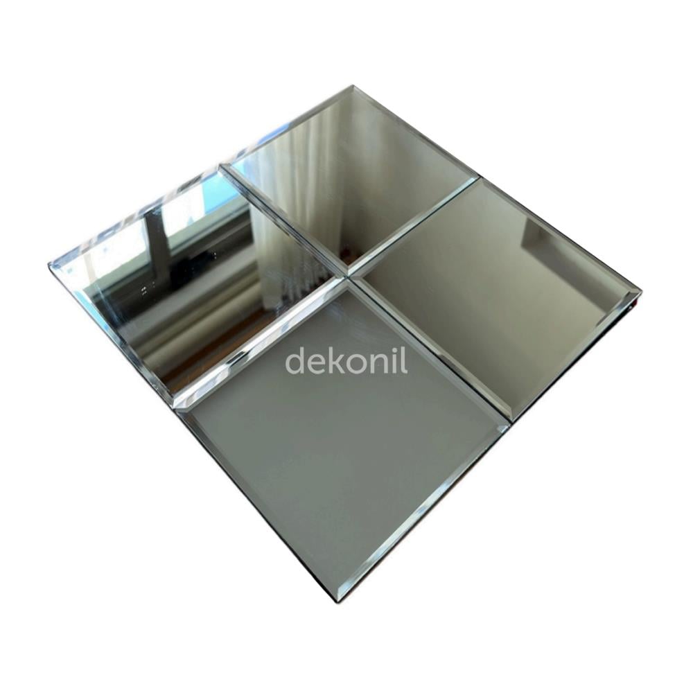 Kendinden Yapışkanlı Karo Ayna Kare Silver 30*30 cm