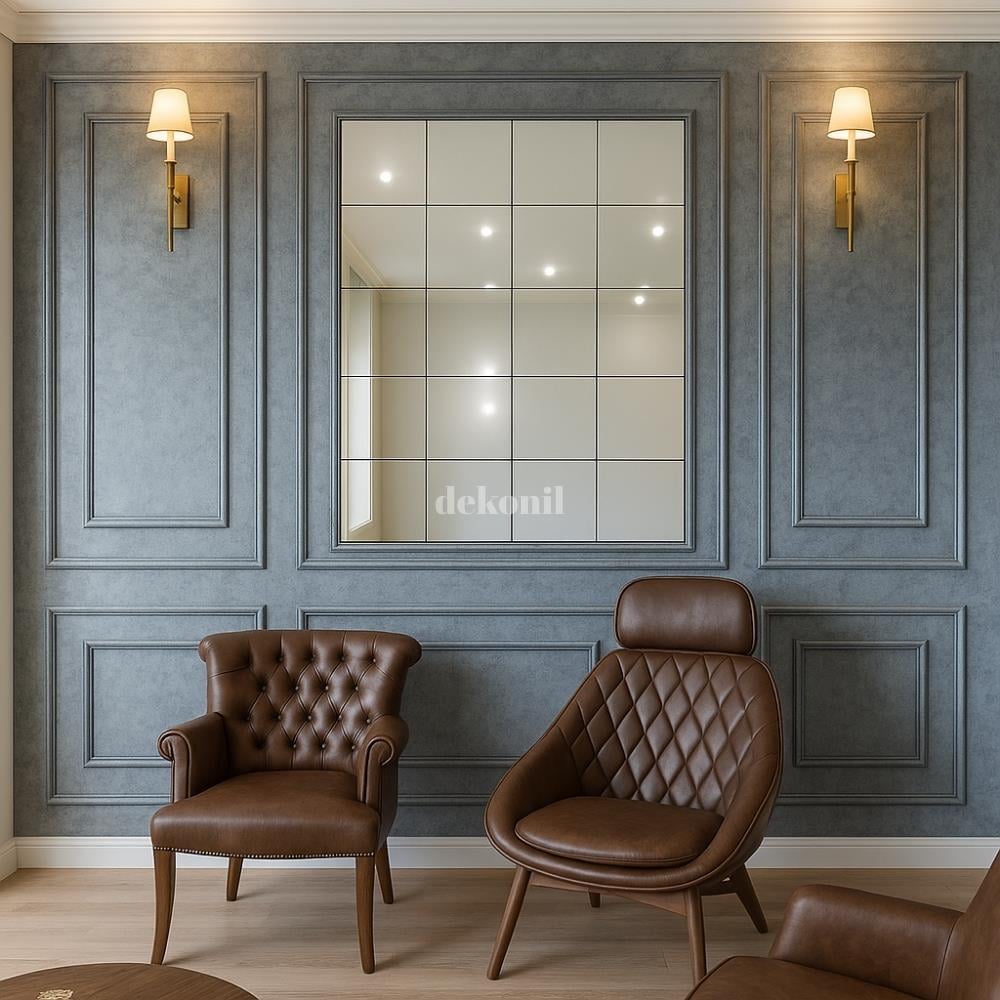 Kendinden Yapışkanlı Karo Ayna Kare Silver 30*30 cm