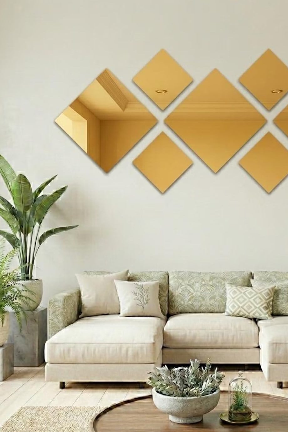 Kendinden Yapışkanlı Pleksi Ayna 120x240 cm  – Özel Kesim | Gold, Rose Gold, Gümüş
