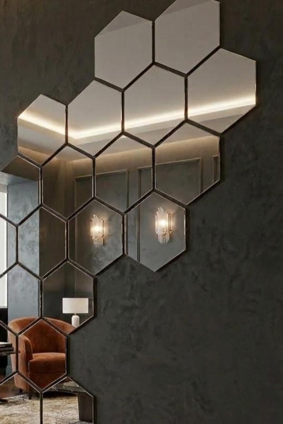 Kendinden Yapışkanlı Pleksi Ayna 120x240 cm  – Özel Kesim | Gold, Rose Gold, Gümüş