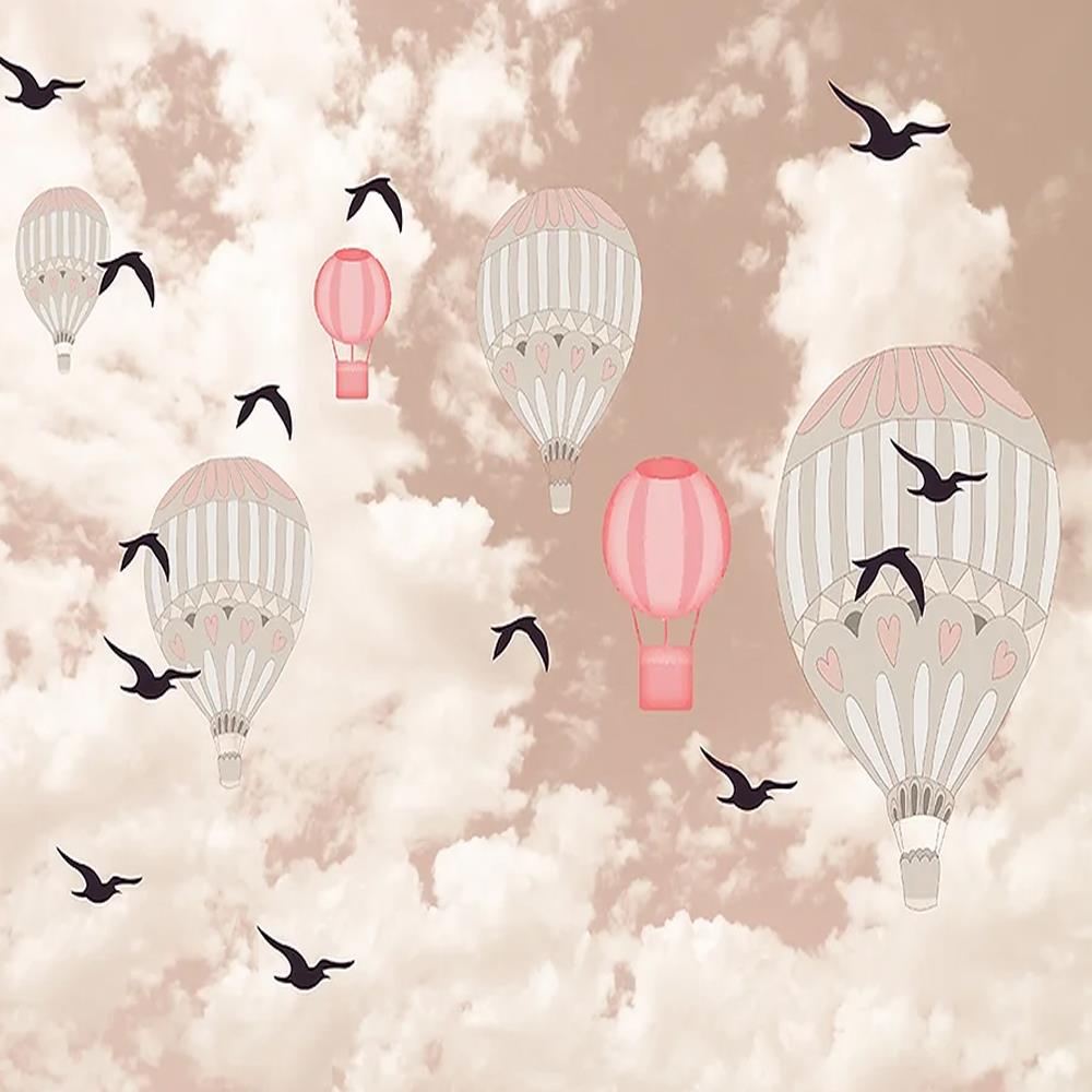 Kız Çocuk Odası Tekstil Tabanlı Kişiye Özel Baskı Duvar Kağıdı