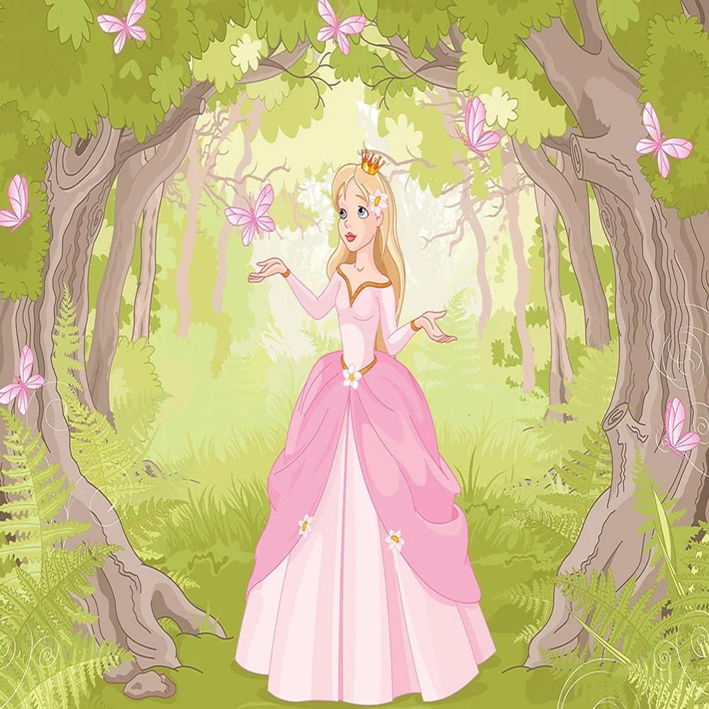 Kız Çocuk Odası Tekstil Tabanlı Kişiye Özel Baskı Duvar Kağıdı