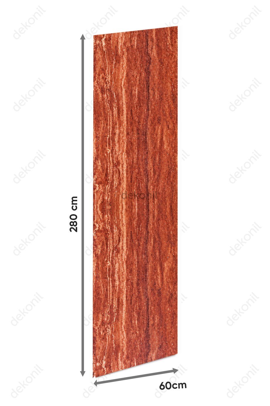 Kızıl Traverten Flexinil Stone İnce Esnek Doğal Taş Panel 60*280 cm