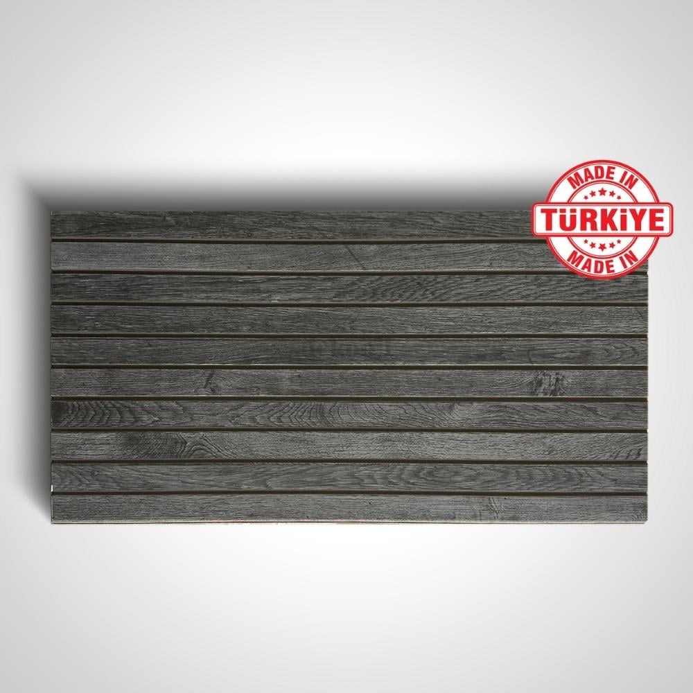 Lambri Desenli EPS Duvar Paneli Antrasit 50*100 cm