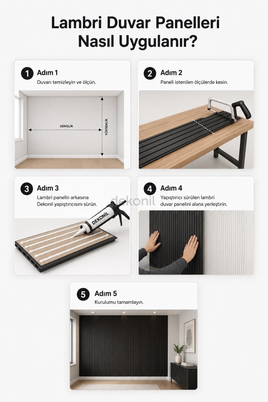 Lavente Soft Parlament Mavi MDF Lambri 15cm