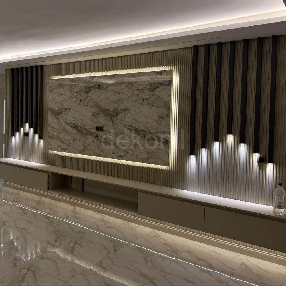 Led'li Duvar Paneli Seperatör Paketi Antrasit 5*5cm