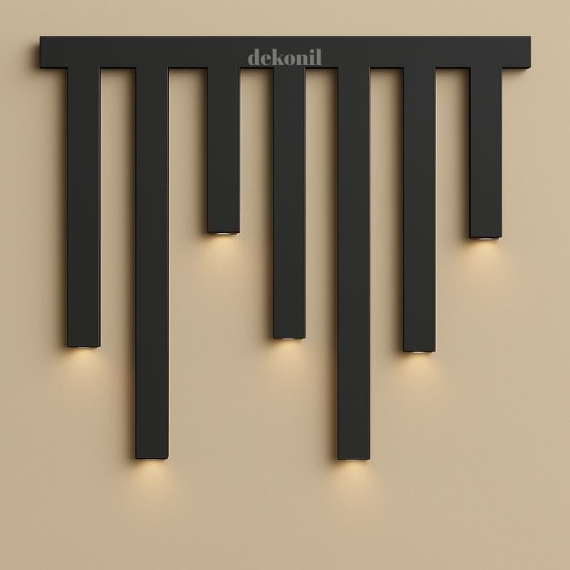 حزمة فاصل لوحة الحائط LED أنثراسيت 5*5 سم