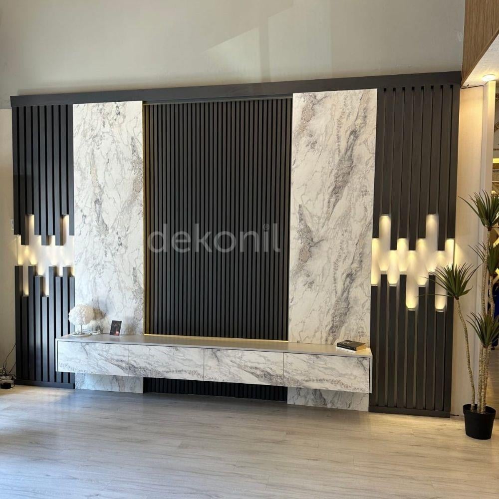 Led'li Duvar Paneli Seperatör Paketi Antrasit 5*5cm