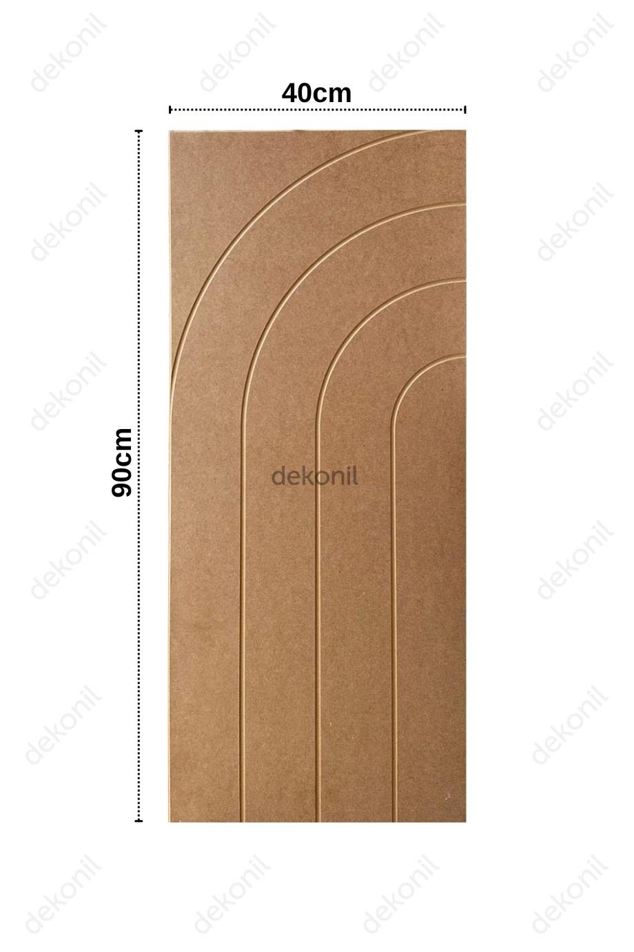 Lena Dekoratif Çift Taraflı MDF Oval Duvar Paneli 40*90cm