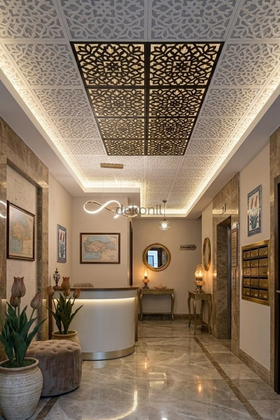 Lotus Clip-in (Klipin) PVC Asma Tavan Kaplama Paneli 30*30 cm