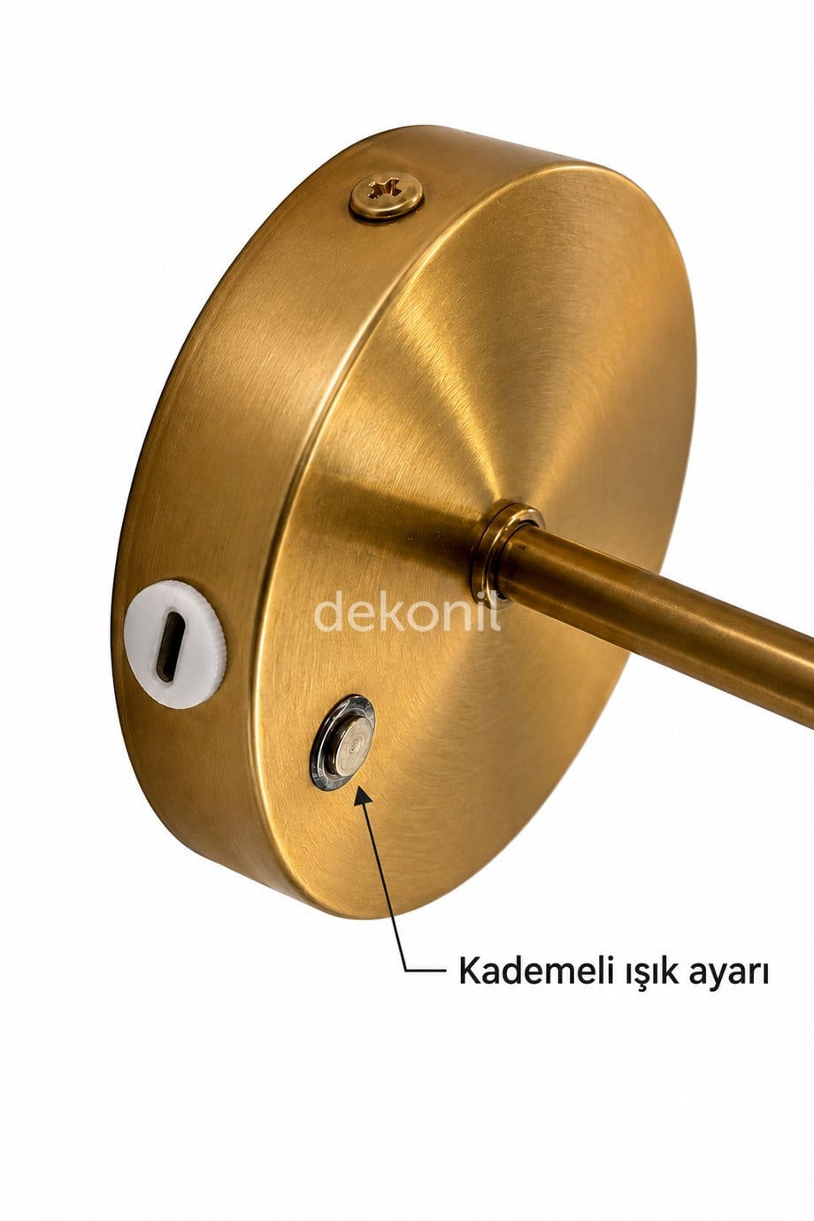 Luna Balon Şarjlı Duvar Apliği – Eskitme Gold
