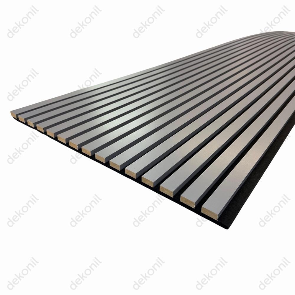 Lux Akustik Lambri Duvar Paneli Antrasit 60*280 cm