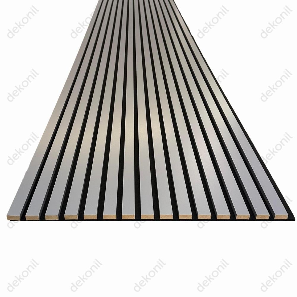 Lux Akustik Lambri Duvar Paneli Antrasit 60*280 cm