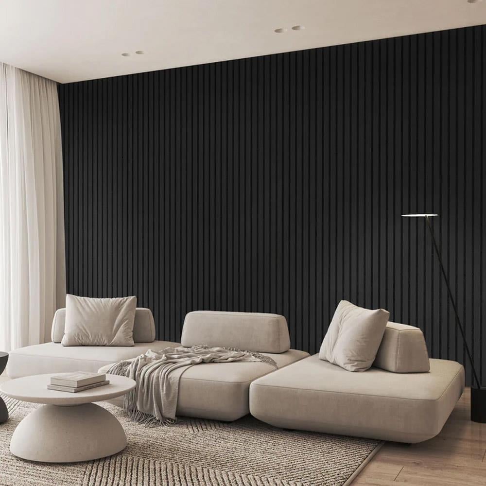 لوح أكوستيك لوكس من الجيل الجديد باللون الأسود 60*280 سم