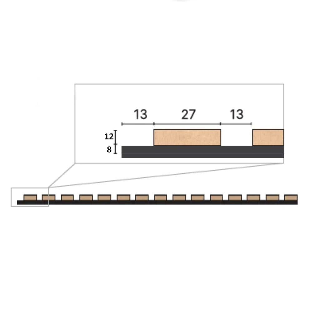 Lux Akustik Lambri Duvar Paneli Ceviz 60*280 cm