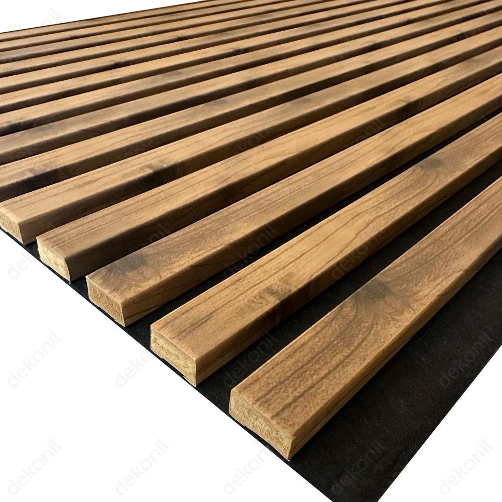 Lux Akustik Lambri Duvar Paneli Ceviz 60*280 cm