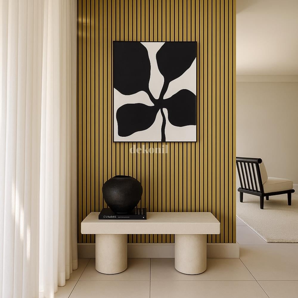 Acoustic Wainscot Wall Panel Gold 60*280 cm
