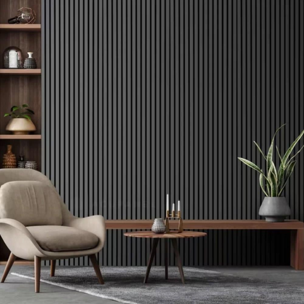 Lux Akustik Lambri Duvar Paneli Gray 60*280 cm