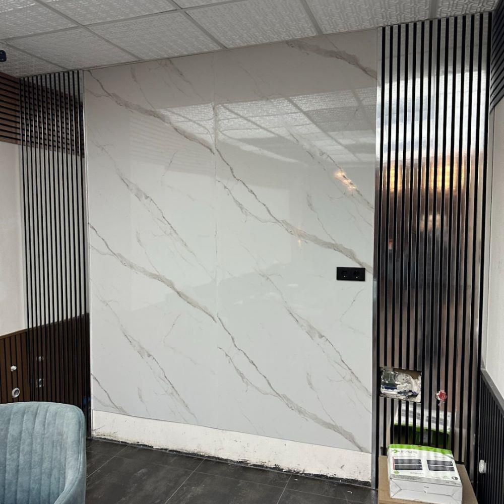 Akustik Lambri Duvar Paneli Silver 60*280 cm