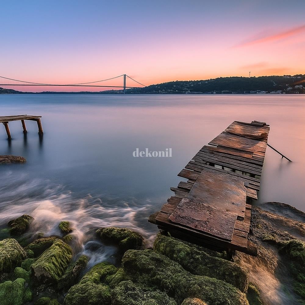 Manzara Desenli Tekstil Tabanlı Kişiye Özel Baskı Duvar Kağıdı