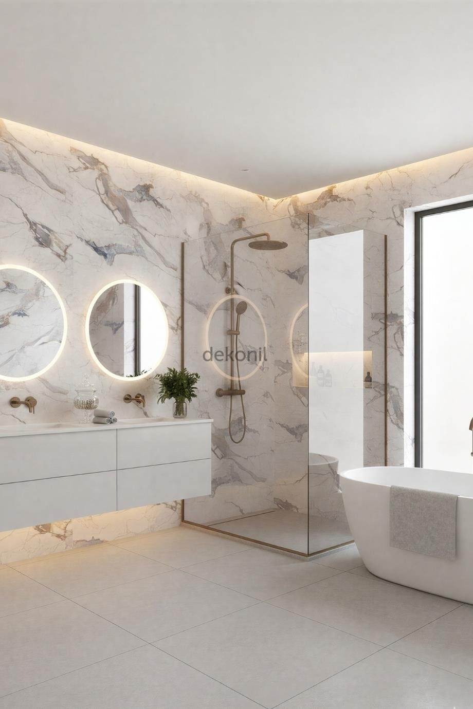 Mavi Gri Mermer Desenli Pvc Duvar Paneli 122*244cm