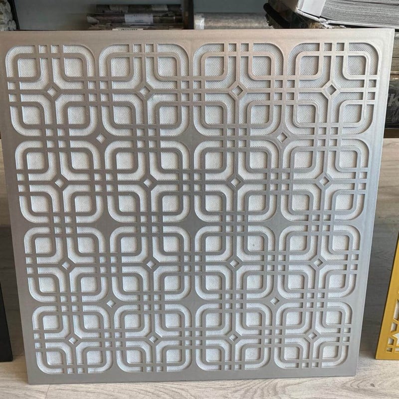 Moderna Gümüş Pvc Tavan Paneli 60*60 cm | Dekonil