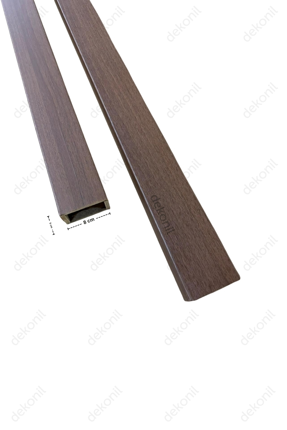 Monte Ceviz MDF Seperatör Duvar Bölme Profili 5*8*280cm
