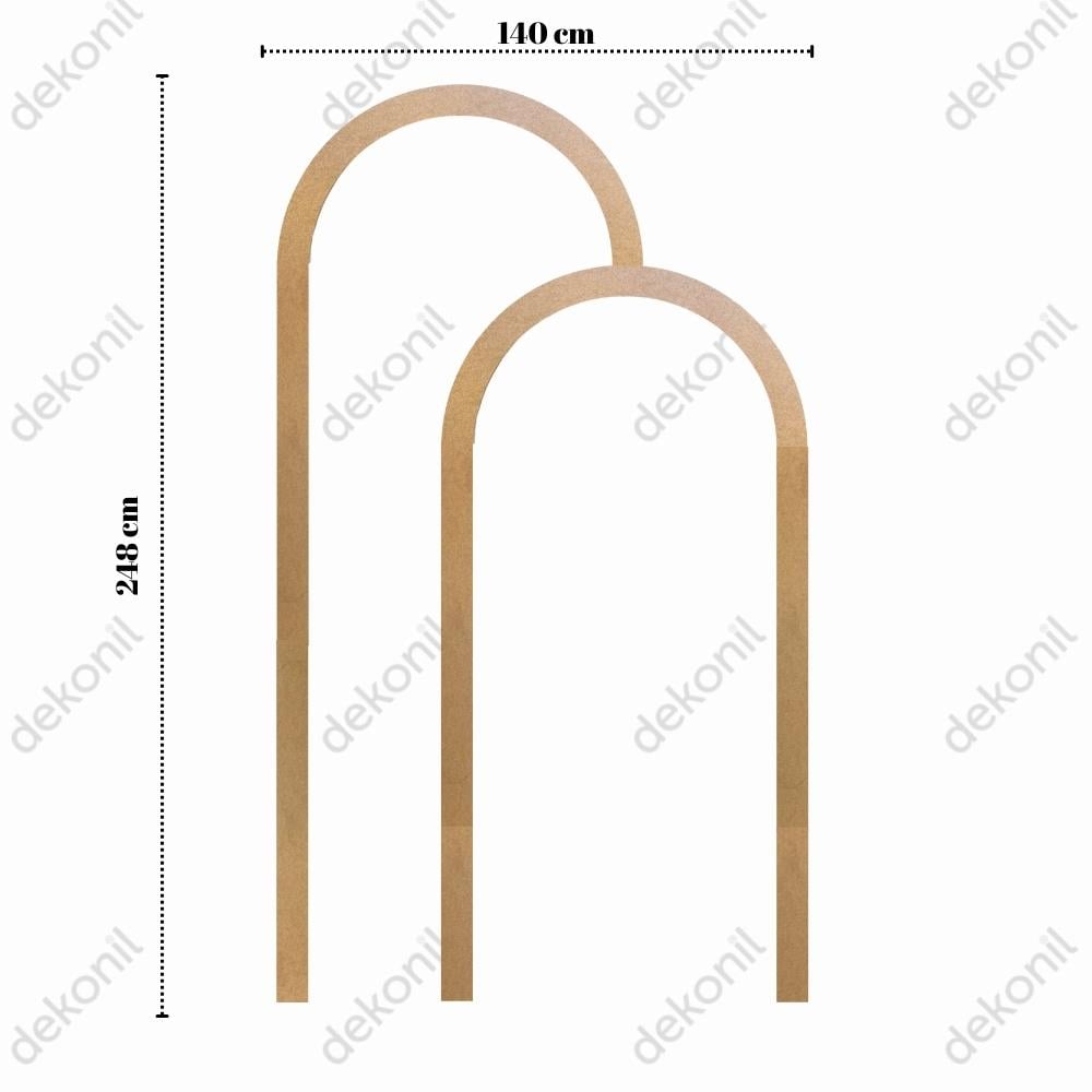 Nova Dekoratif MDF Oval Duvar Paneli Seti 140*248 cm