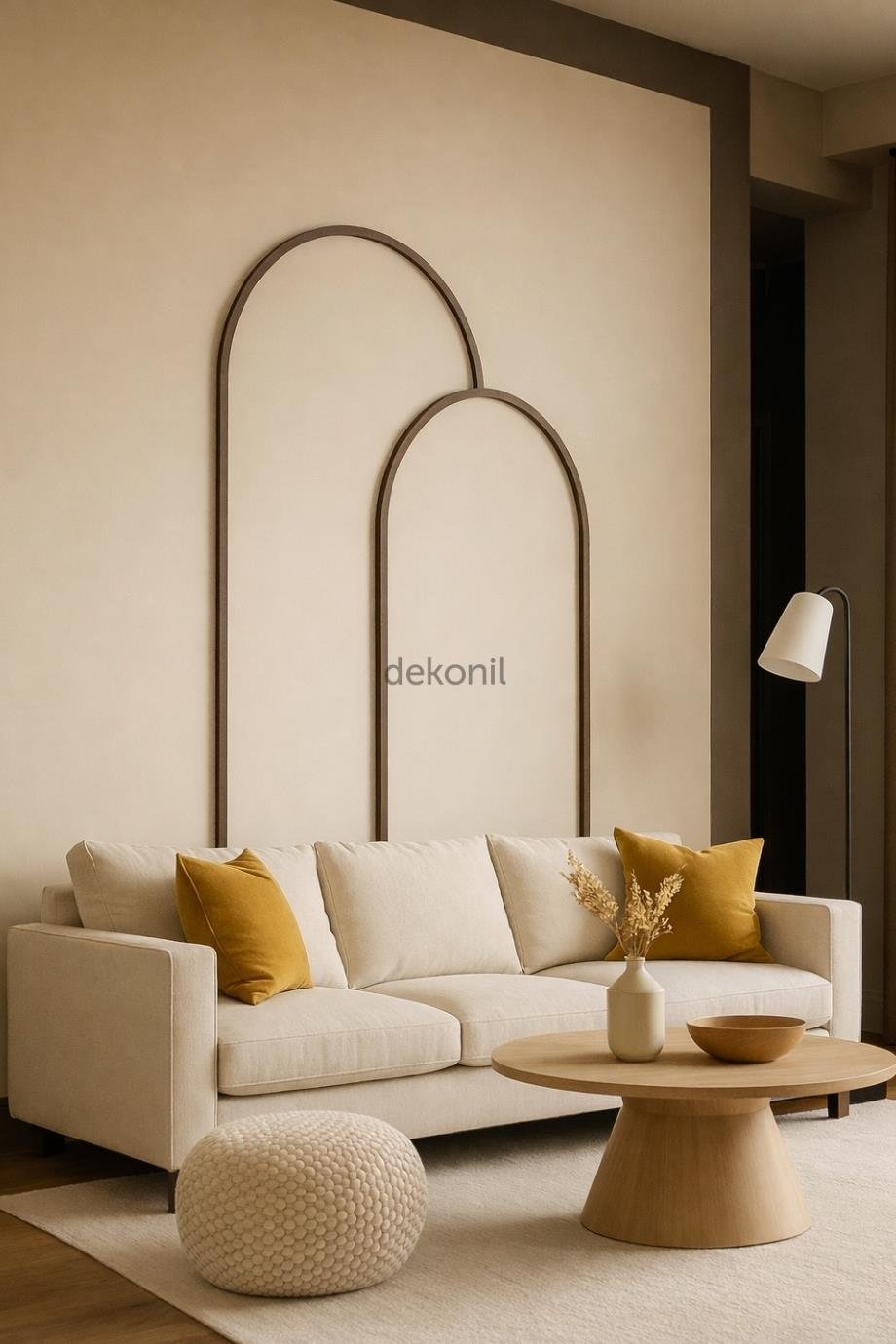 Nova Dekoratif MDF Oval Duvar Paneli Seti 114*248 cm