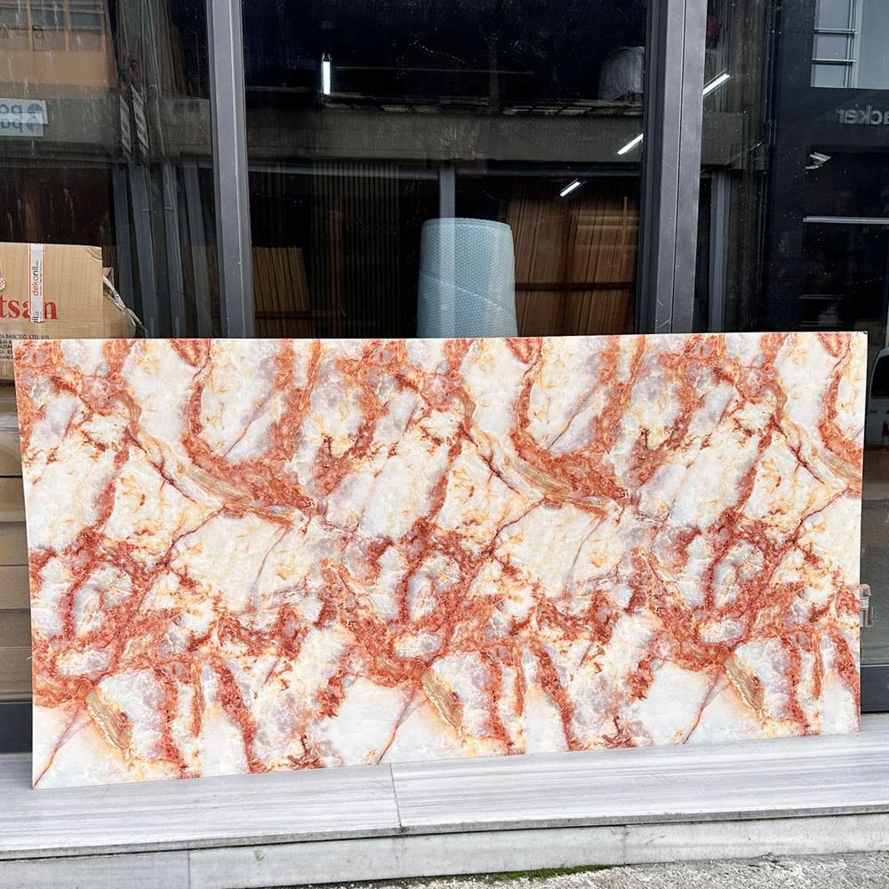 Onyx Marone Mermer Desenli Işık Geçiren PVC Panel 122*244