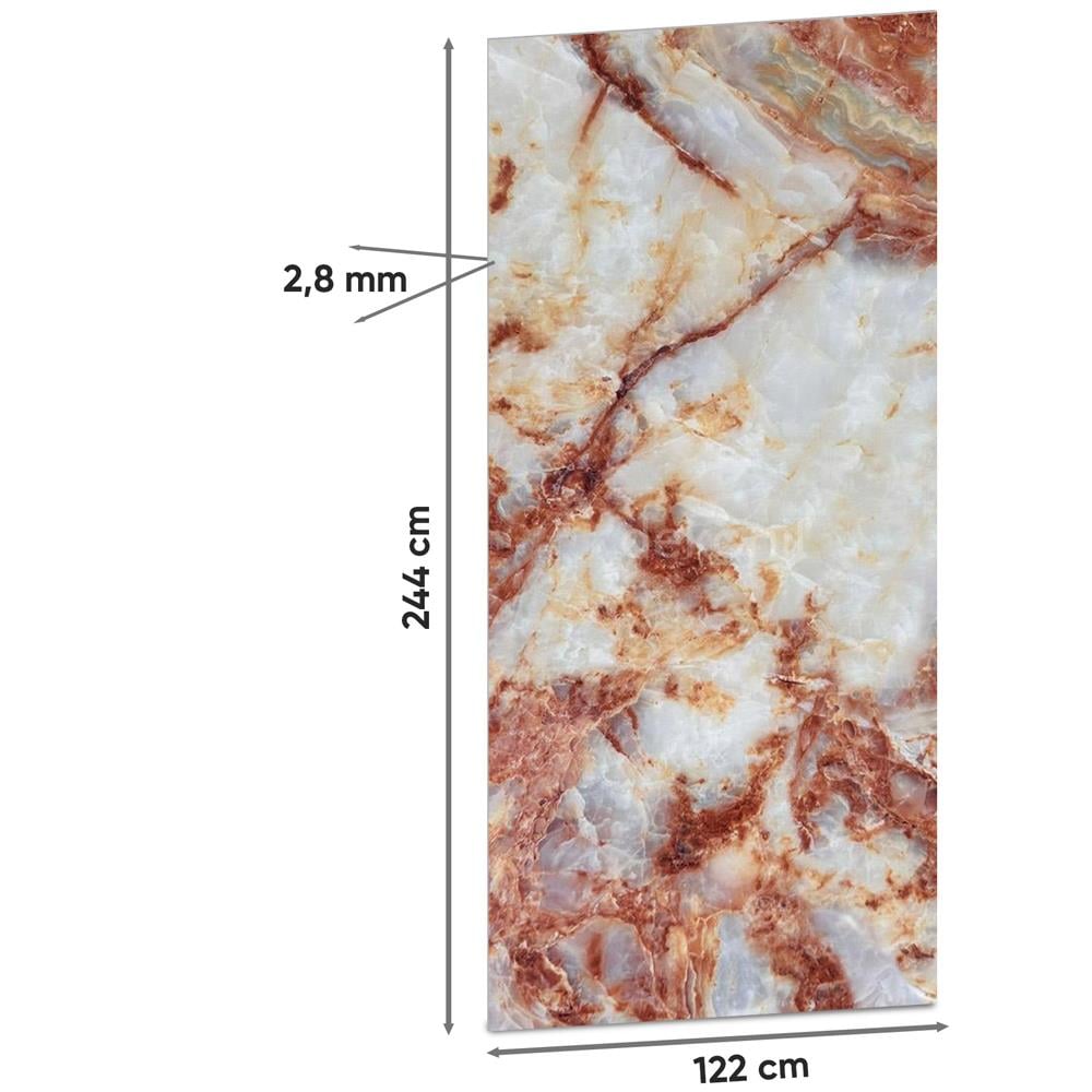 Onyx Marone Mermer Desenli Işık Geçiren PVC Panel 122*244