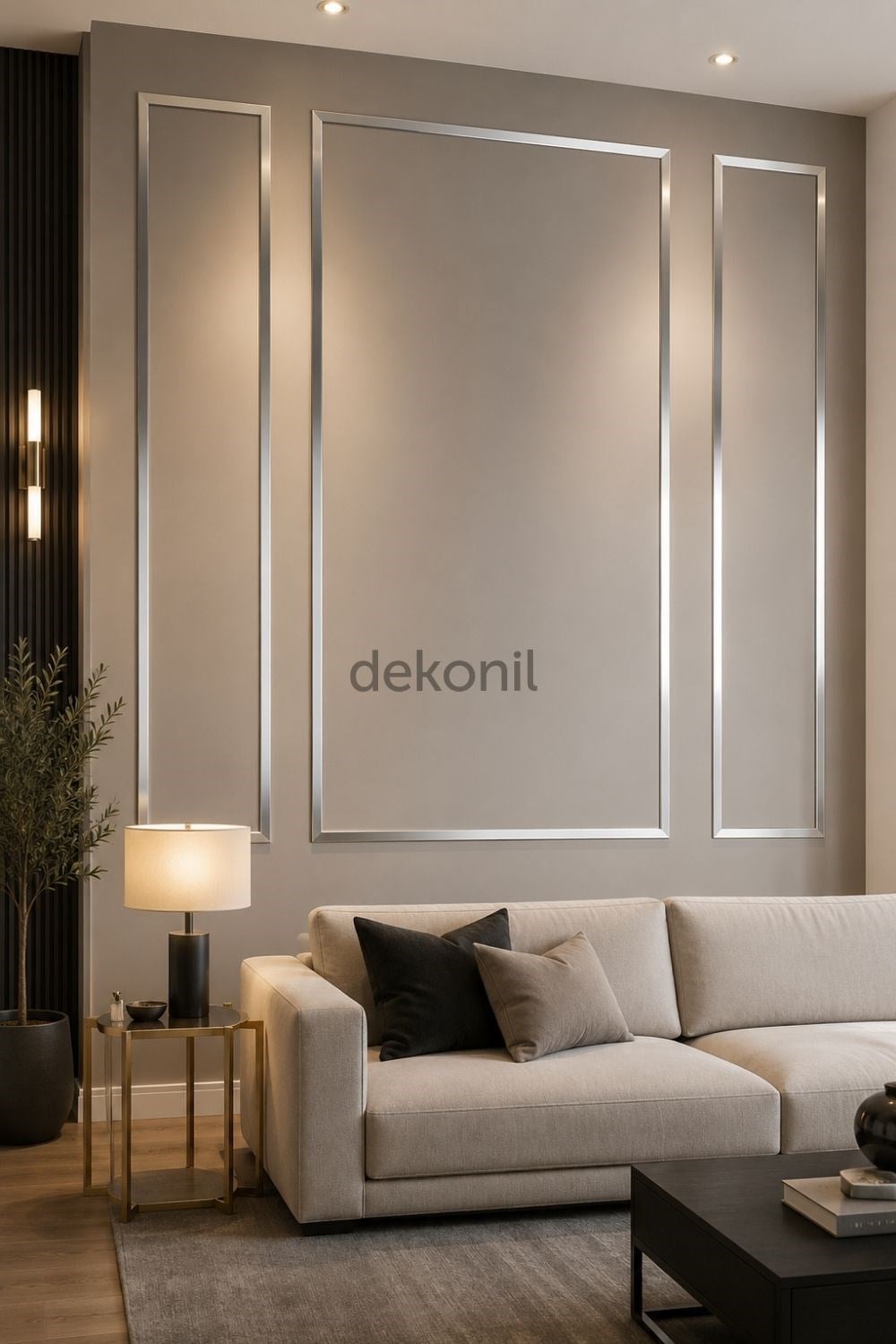 Paris Gümüş Duvar Çıtası 4cm
