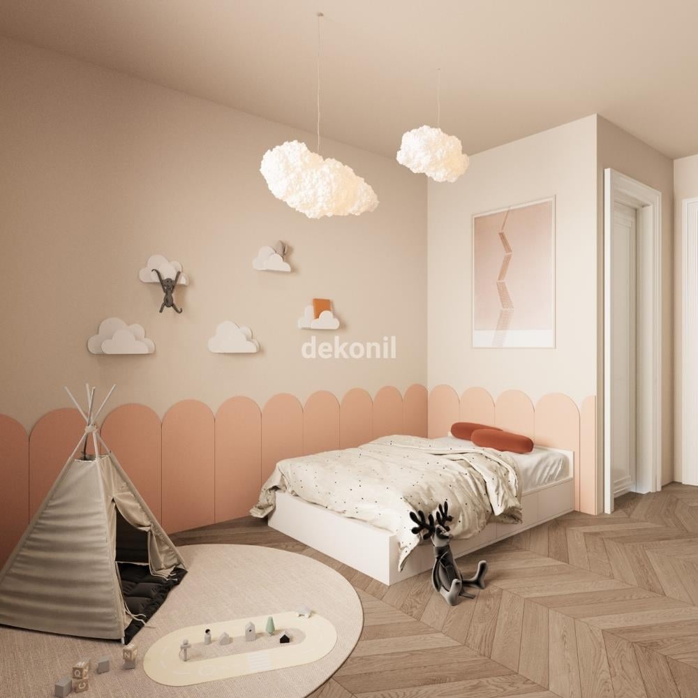 Petra MDF Yarım Oval Duvar Paneli 36*88 cm