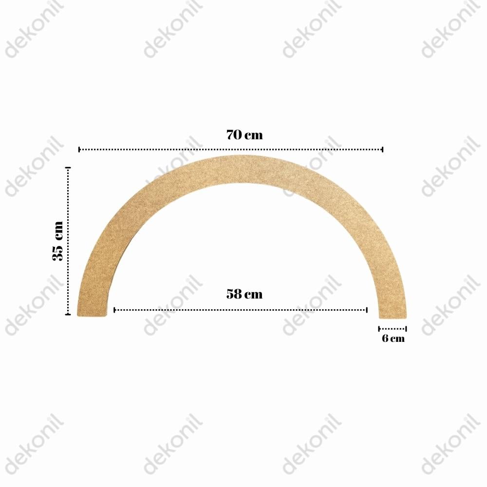 Pinterest MDF Oval Duvar Çıtası 70*235cm