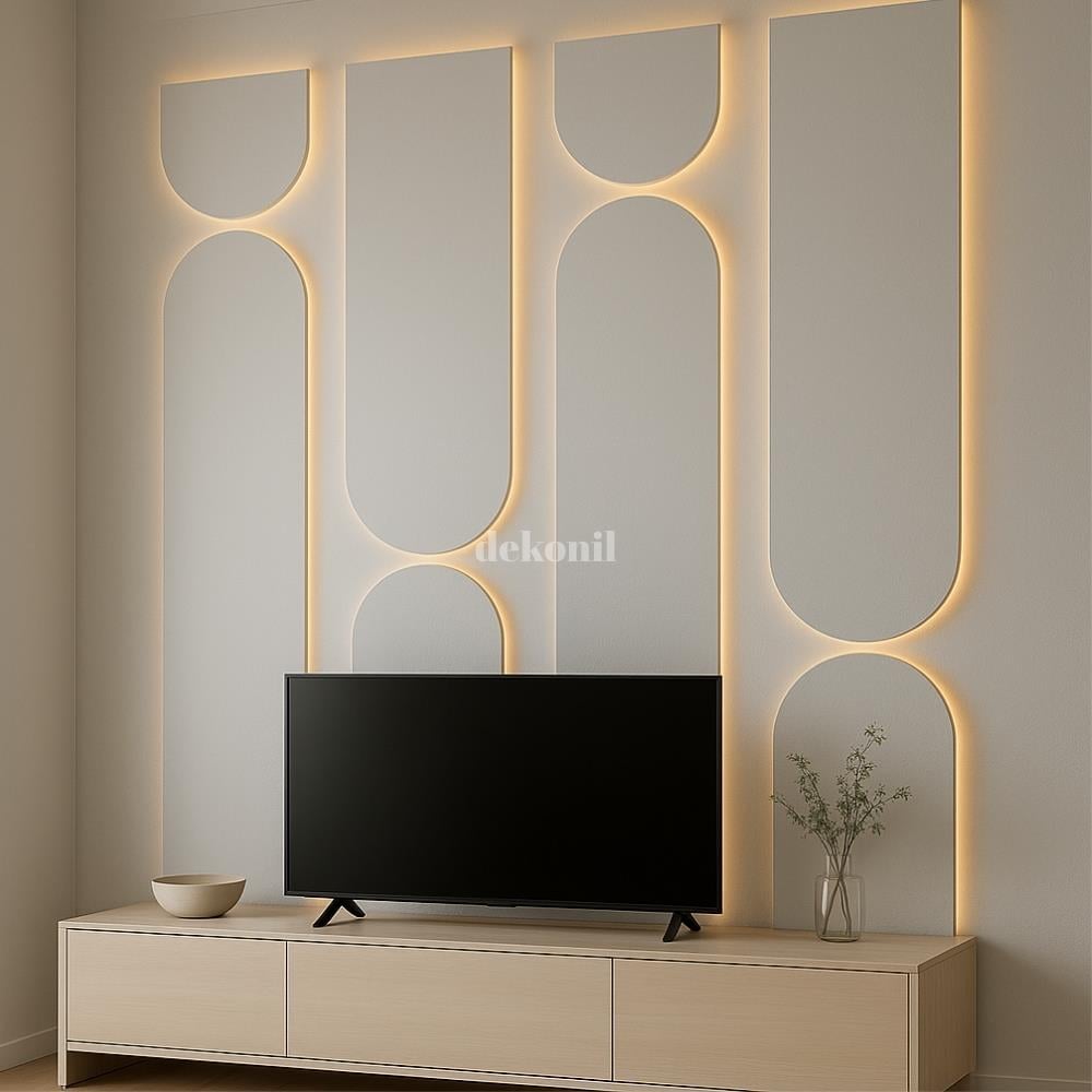 Pinterest MDF Yarım Kemer Duvar Paneli 36*88 cm