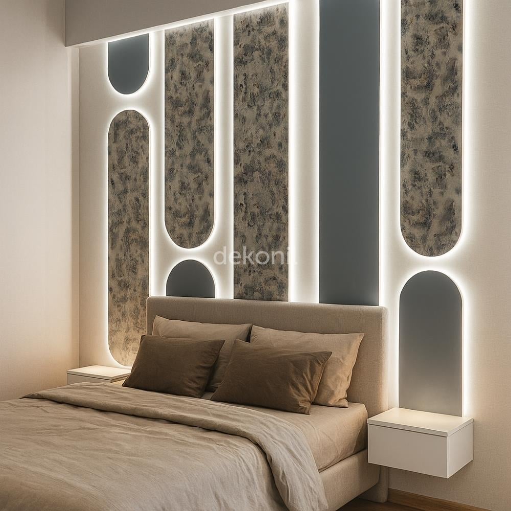 Pinterest MDF Yarım Oval Duvar Paneli 36*88 cm