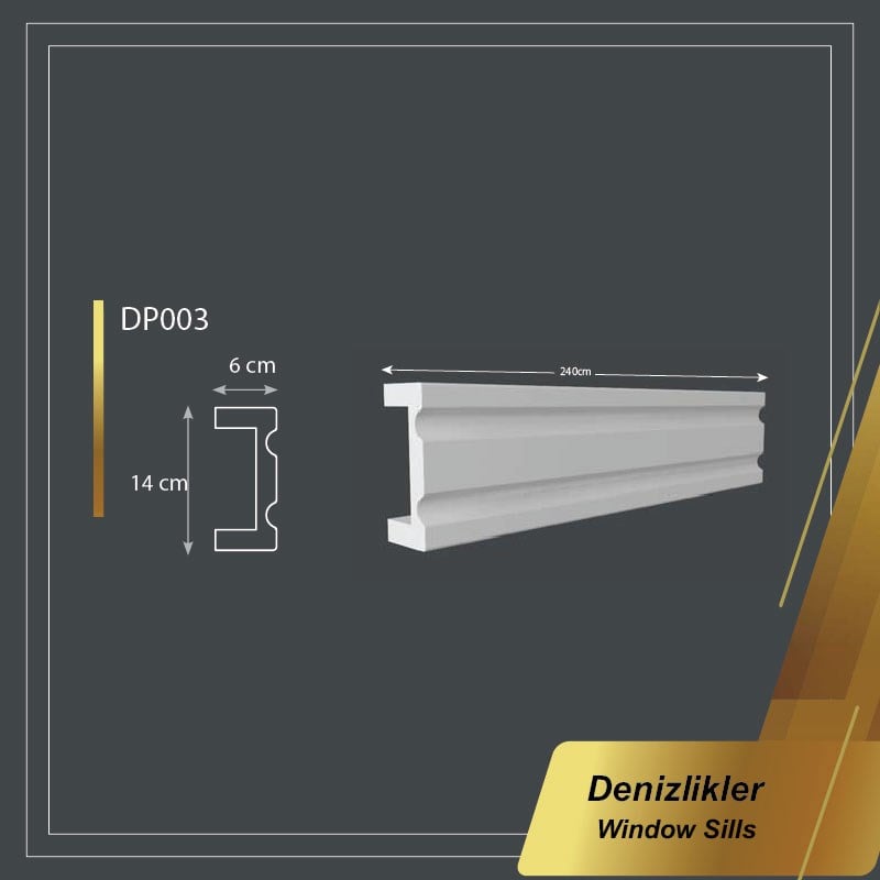 Poliüretan Boyanabilir Denizlik 14*240cm