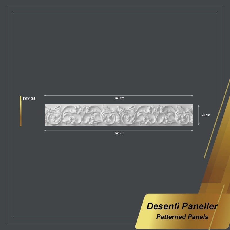 Poliüretan Boyanabilir Duvar Kaplama 28*240cm