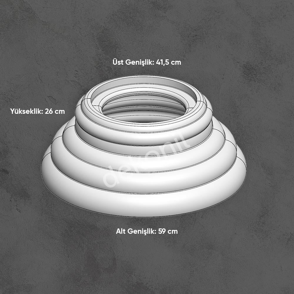 Polyurethane Full Oval Column Leg 40cm