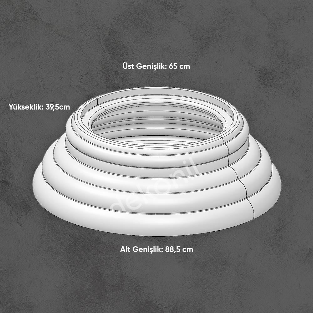 Poliüretan Tam Yivli Sütun Ayak 60cm