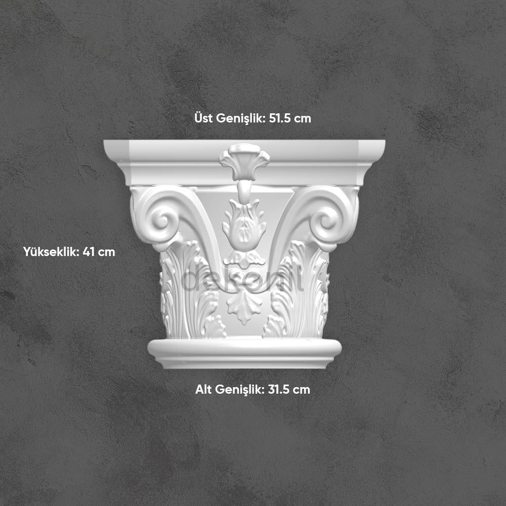 Polyurethane Full Oval Column Head 30cm