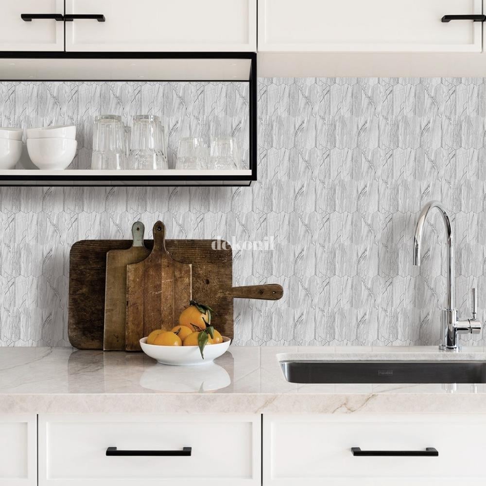 PrimeLock Kendinden Yapışkanlı Mozaik Karo Gümüş 27*27 cm (10 Adet)