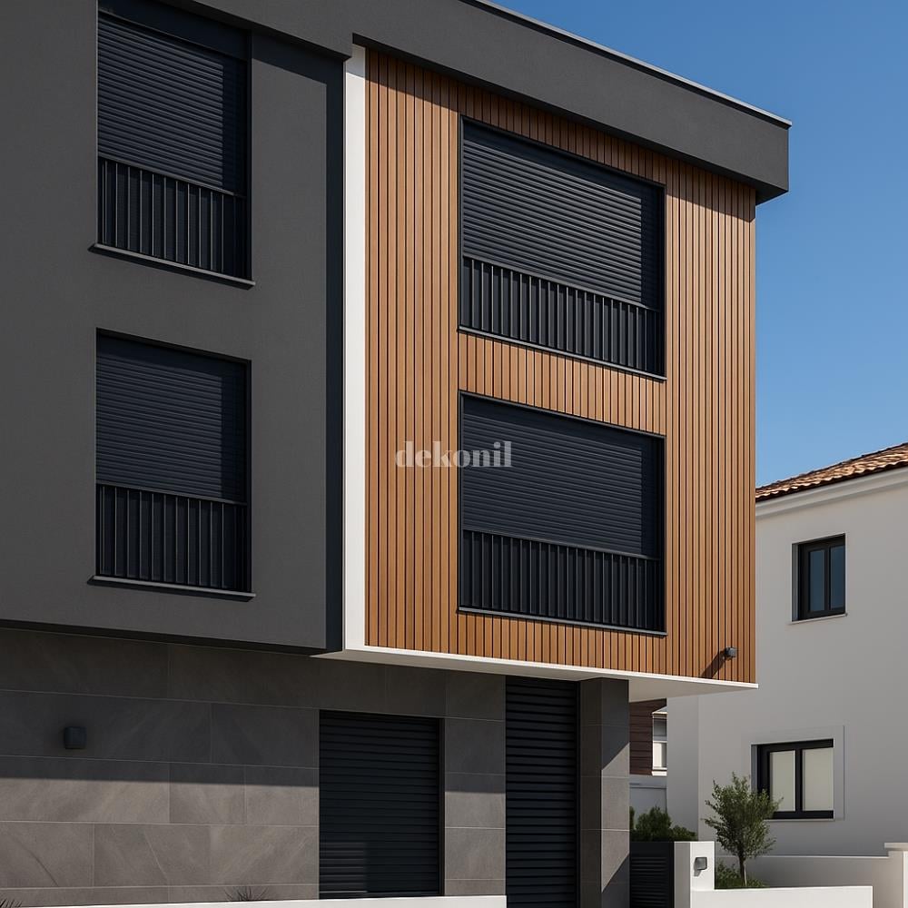 PVC Kayın İkili Dış Cephe Lambri Kaplaması 12 cm