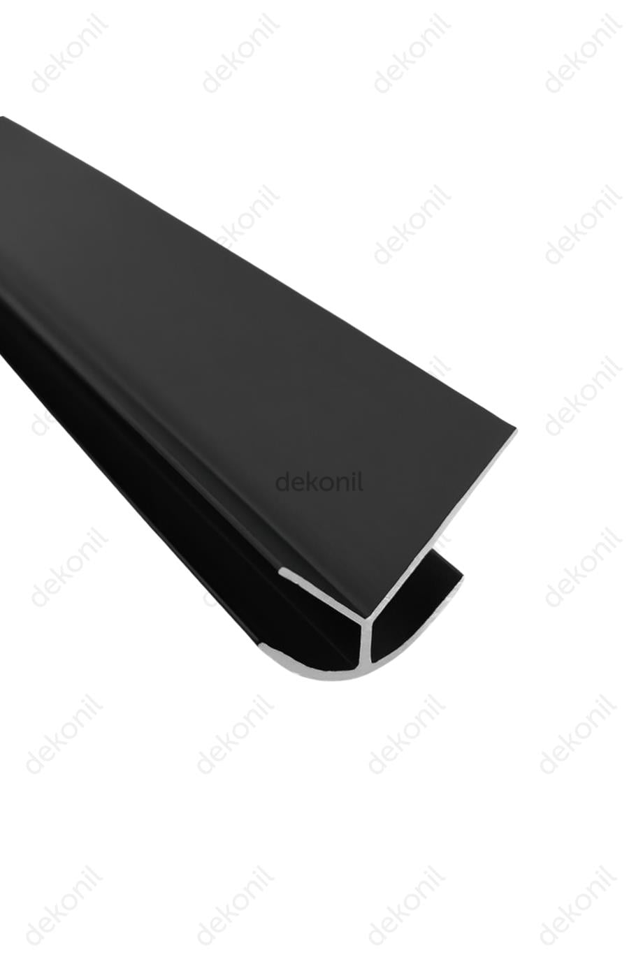 PVC Panel Mat Siyah Dış Köşe Alüminyum Profil 270 cm
