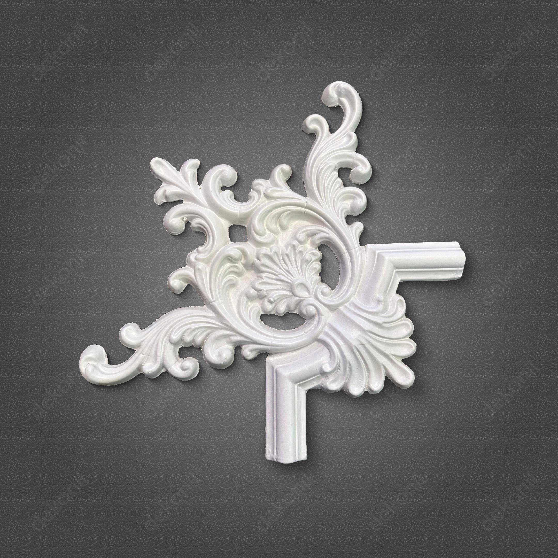 Roma Boyanabilir Poliüretan Köşe Motif 44*38cm